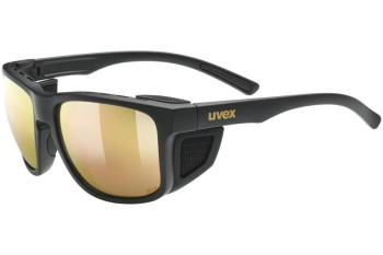 Solbriller uvex sportstyle 312 Black Mat / Gold S3 Firkantet Sort