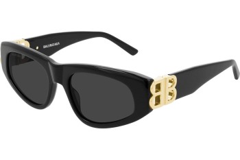 Solbriller Balenciaga BB0095S 001 Cat Eye Sort