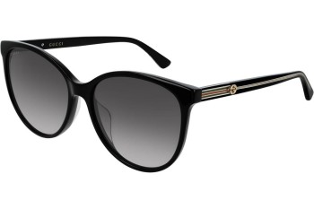 Solbriller Gucci GG0377SKN 001 Cat Eye Sort