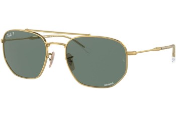 Solbriller Ray-Ban RB3707 001/O9 Polarized Pilot Guld