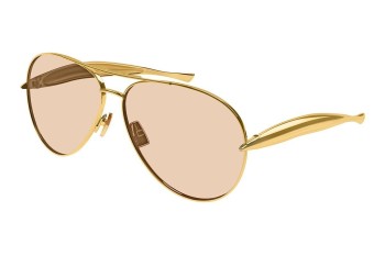 Solbriller Bottega Veneta BV1305S 002 Pilot Guld