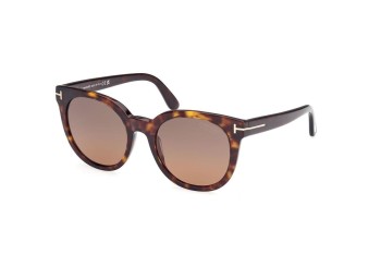 Solbriller Tom Ford FT1109 52H Polarized Rund Havana