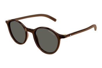 Solbriller Mont Blanc MB0324S 002 Rund Brun