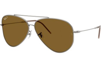 Solbriller Ray-Ban Aviator Reverse RBR0101S 004/83 Polarized Pilot Sølv