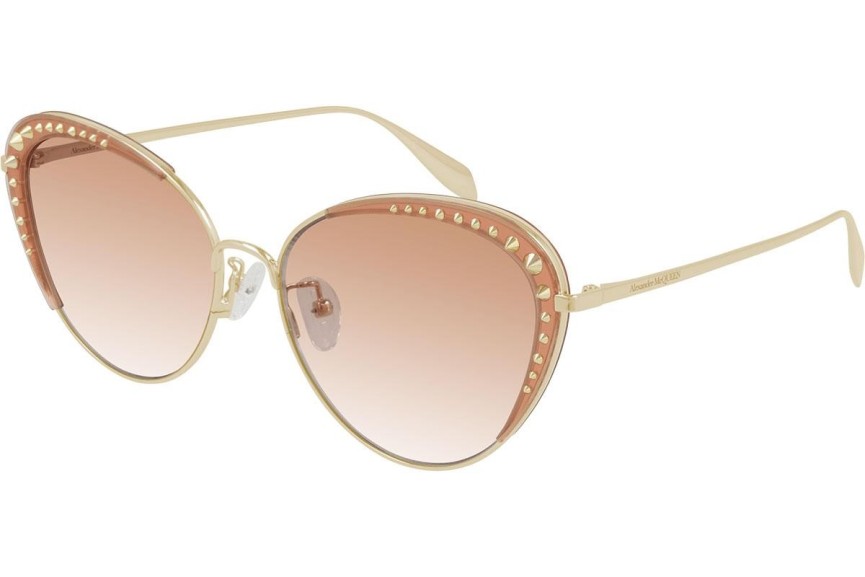 Solbriller Alexander McQueen AM0310S 003 Cat Eye Guld