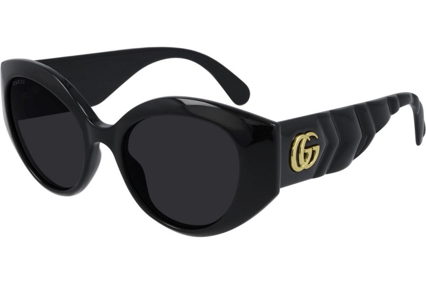 Solbriller Gucci GG0809S 001 Cat Eye Sort