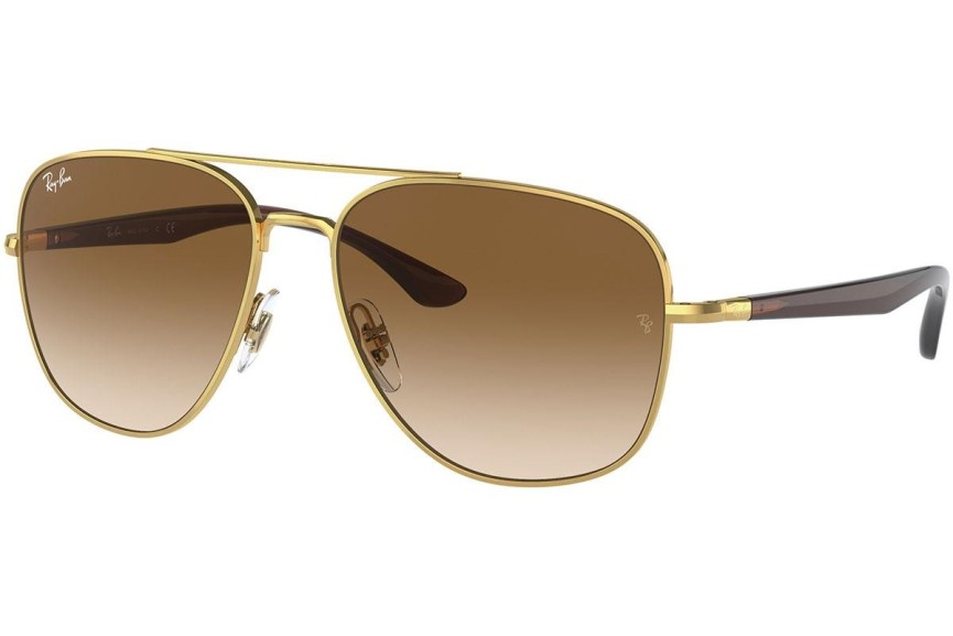 Solbriller Ray-Ban RB3683 001/51 Pilot Guld