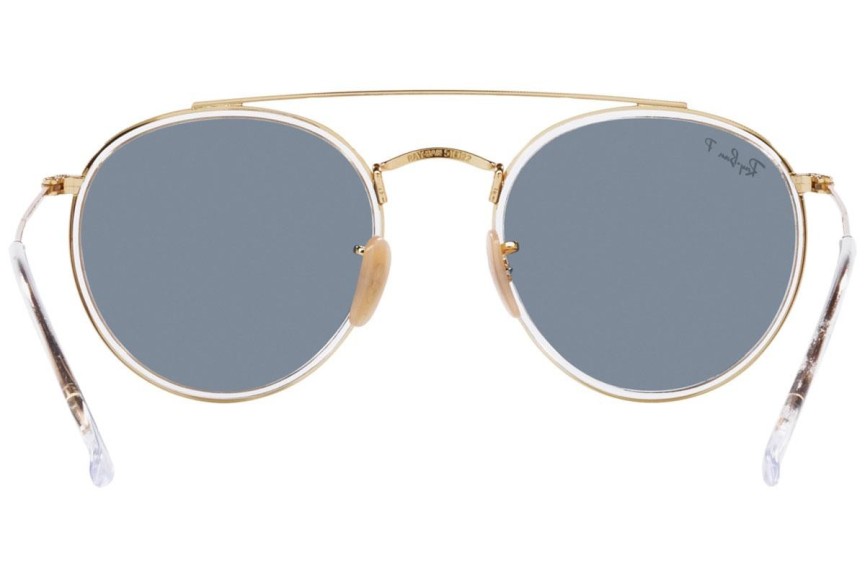 Solbriller Ray-Ban Round Double Bridge RB3647N 001/02 Rund Guld