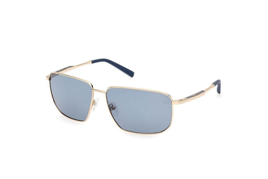 Solbriller Timberland TB00010 32D Polarized Rektangulær Guld