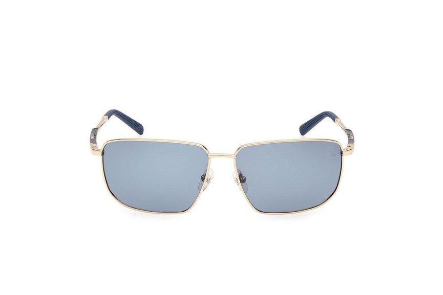 Solbriller Timberland TB00010 32D Polarized Rektangulær Guld