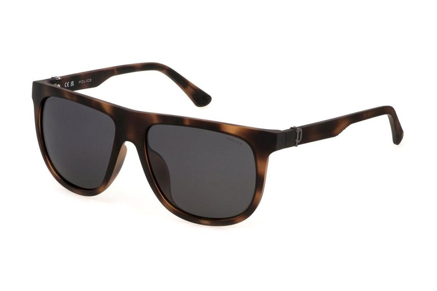 Solbriller Police SPLN33E 878P Polarized Flat Top Havana