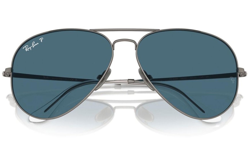 Solbriller Ray-Ban RB8089 165/S2 Polarized Pilot Sølv