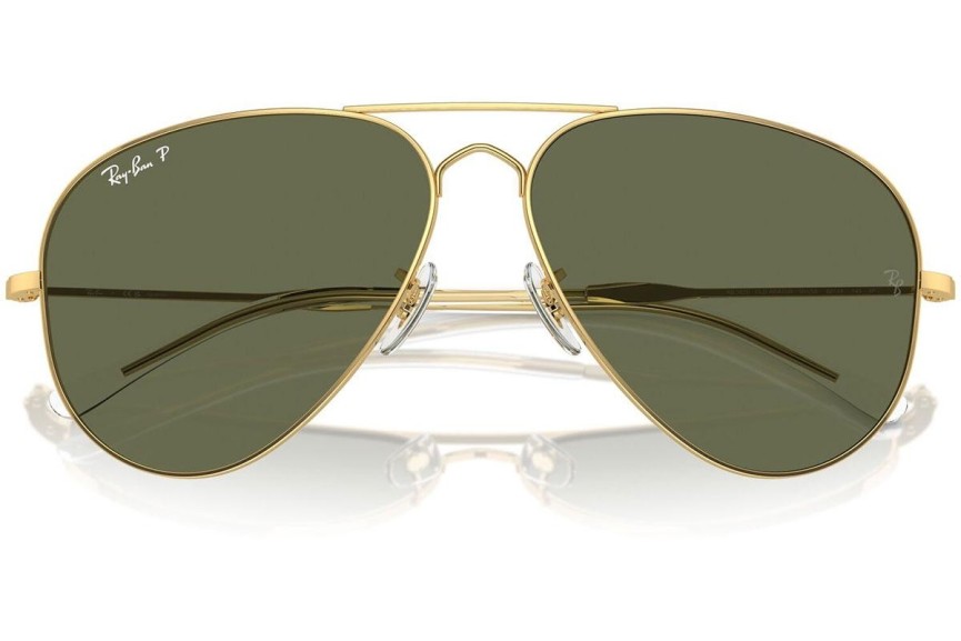 Solbriller Ray-Ban RB3825 001/58 Polarized Pilot Guld