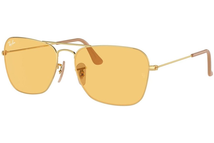 Solbriller Ray-Ban Caravan RB3136 001/4A Pilot Guld