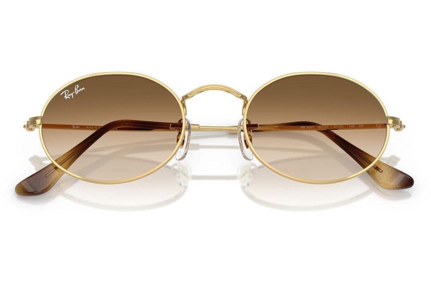 Solbriller Ray-Ban Oval RB3547 001/51 Tiny Guld