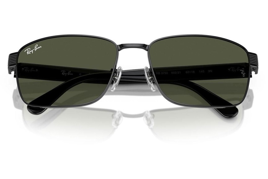 Solbriller Ray-Ban RB3750 002/31 Firkantet Sort