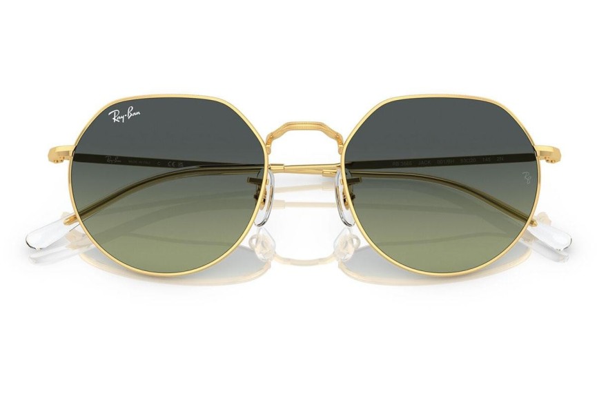 Solbriller Ray-Ban Jack RB3565 001/BH Rund Guld