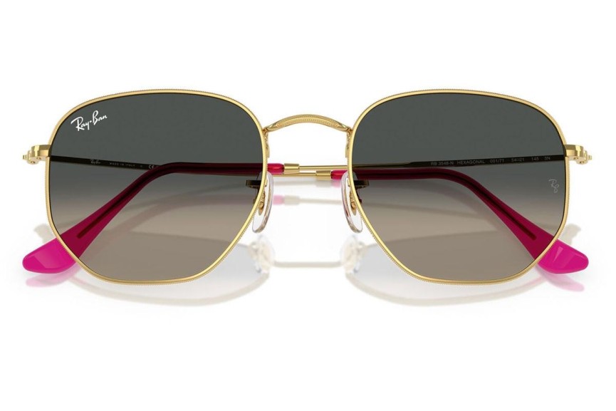 Solbriller Ray-Ban Hexagonal RB3548N 001/71 Rund Guld