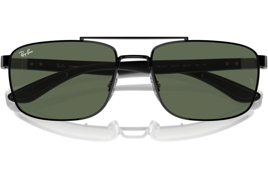 Solbriller Ray-Ban RB3737 002/71 Rektangulær Sort