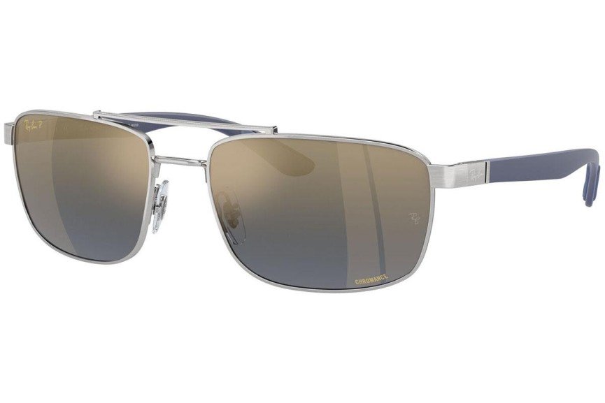 Solbriller Ray-Ban RB3737CH 003/J0 Polarized Rektangulær Sølv