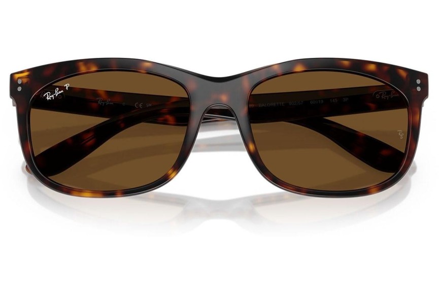 Solbriller Ray-Ban RB2389 902/57 Polarized Rektangulær Havana