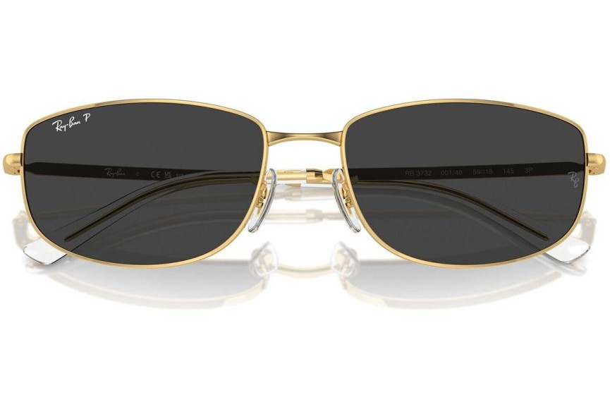 Solbriller Ray-Ban RB3732 001/48 Polarized Special Guld