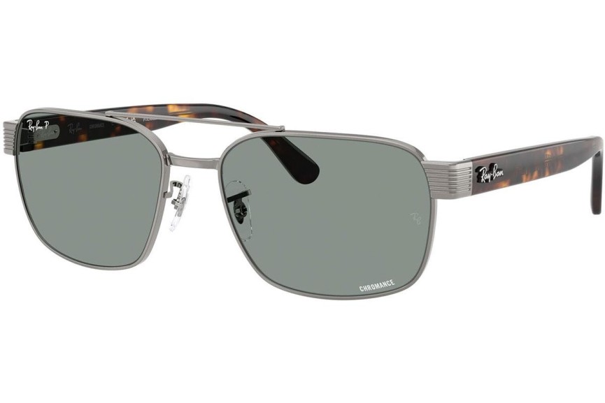 Solbriller Ray-Ban RB3751CH 004/3R Polarized Firkantet Sølv