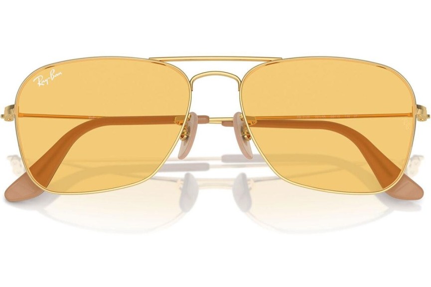 Solbriller Ray-Ban Caravan RB3136 001/4A Pilot Guld