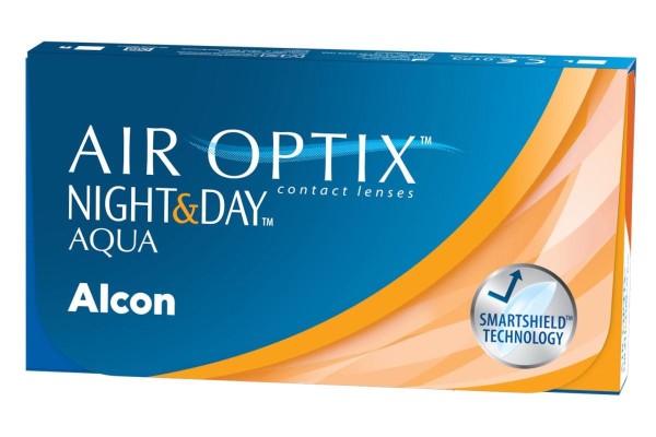 Månedlige  Air Optix Night and Day Aqua (6 linser)