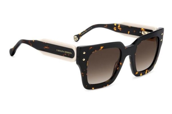 Solbriller Carolina Herrera HER0255/S 086/HA Firkantet Havana