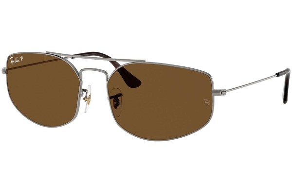 Solbriller Ray-Ban RB3845 004/57 Polarized Rektangulær Grå