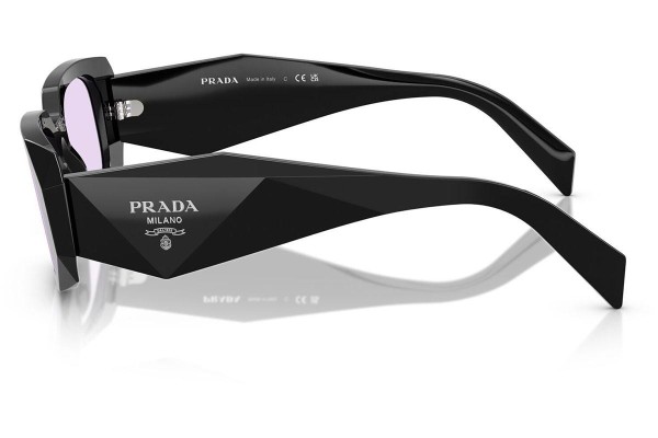 Solbriller Prada PR17WS 16K40J Rektangulær Sort