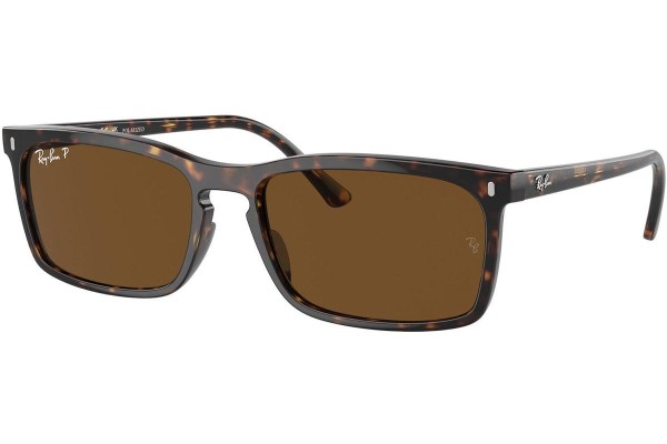 Solbriller Ray-Ban RB4435 902/57 Polarized Rektangulær Havana