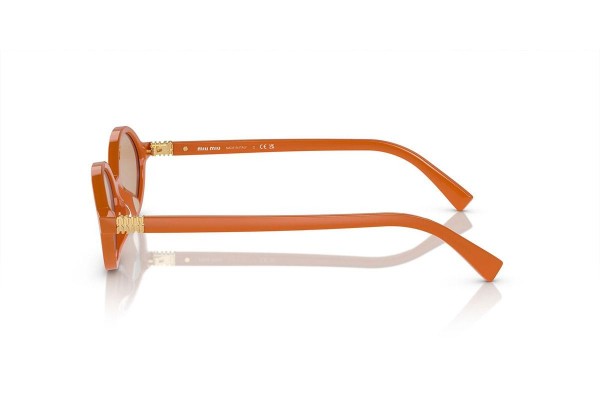 Solbriller Miu Miu MU04ZSF 11V40D Oval Orange