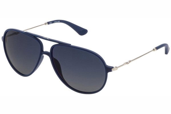 Solbriller Police SPLD39 9NQP Polarized Pilot Blå