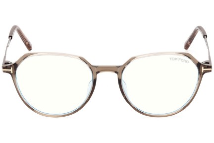 Briller Tom Ford FT5875-B 045 Rund Brun