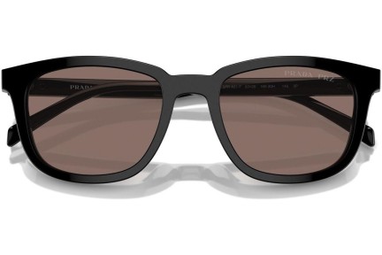 Solbriller Prada PRA21SF 16K30H Polarized Firkantet Sort