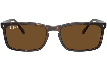 Solbriller Ray-Ban RB4435 902/57 Polarized Rektangulær Havana