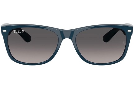 Solbriller Ray-Ban New Wayfarer RB2132 6796M3 Polarized Firkantet Blå