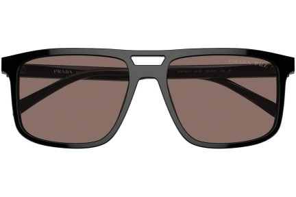 Solbriller Prada PRA22SF 16K30H Polarized Rektangulær Sort