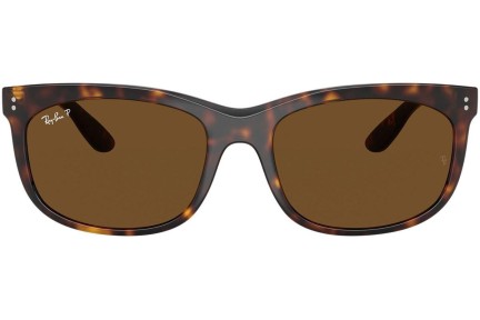 Solbriller Ray-Ban RB2389 902/57 Polarized Rektangulær Havana