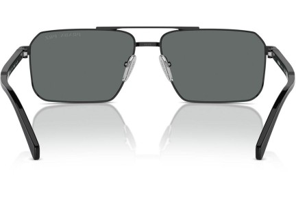 Solbriller Prada PRA57S 1AB5Z1 Polarized Rektangulær Sort