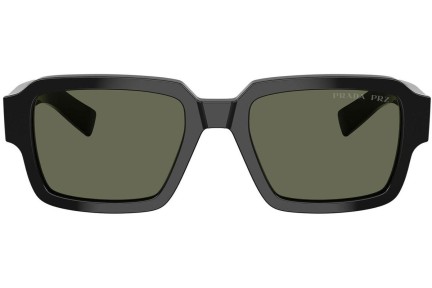 Solbriller Prada PR02ZS 1AB03R Polarized Rektangulær Sort