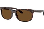 Solbriller Ray-Ban RB2389 902/57 Polarized Rektangulær Havana