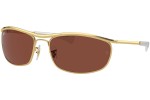 Solbriller Ray-Ban Olympian I Deluxe RB3119M 001/C5 Rektangulær Guld